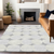 9' X 12' Gray And Beige Abstract Washable Indoor Outdoor Area Rug
