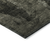 8' Charcoal And Black Round Abstract Washable Indoor Outdoor Area Rug