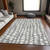 9' X 12' Gray And Ivory Abstract Washable Indoor Outdoor Area Rug Transitional Style - Gray, Ivory Color