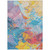 10' X 14' Blue Yellow Pink And Orange Abstract Washable Indoor Outdoor Area Rug