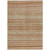 8' X 10' Terra Cotta And Rust Striped Washable Indoor Outdoor Area Rug