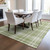 10' X 14' Artichoke Green Brown And Ivory Plaid Washable Indoor Outdoor Area Rug