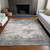 8' X 10' Gray And Beige Abstract Washable Indoor Outdoor Area Rug - Gray, Beige