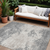 8' X 10' Gray And Beige Abstract Washable Indoor Outdoor Area Rug