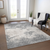 8' X 10' Gray And Beige Abstract Washable Indoor Outdoor Area Rug