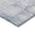 8' Blue Gray And Ivory Round Abstract Washable Indoor Outdoor Area Rug