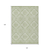 10' X 14' Artichoke Green And Ivory Medallion Washable Indoor Outdoor Area Rug
