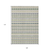 9' X 12' Linen And Lime Green Striped Washable Indoor Outdoor Area Rug