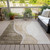 10' X 14' Brown And Taupe Abstract Washable Indoor Outdoor Area Rug
