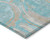 10' X 14' Teal Blue Aqua And Taupe Geometric Washable Indoor Outdoor Area Rug