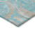 10' X 14' Teal Blue Aqua And Taupe Geometric Washable Indoor Outdoor Area Rug