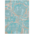 10' X 14' Teal Blue Aqua And Taupe Geometric Washable Indoor Outdoor Area Rug