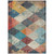 10' X 14' Navy Blue And Gold Geometric Washable Indoor Outdoor Area Rug