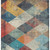 10' X 14' Navy Blue And Gold Geometric Washable Indoor Outdoor Area Rug