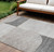 10' X 14' Taupe Beige And Gray Abstract Washable Indoor Outdoor Area Rug - 608219317607