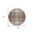 8' Brown Black And Ivory Round Plaid Washable Indoor Outdoor Area Rug