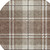 8' Brown Black And Ivory Round Plaid Washable Indoor Outdoor Area Rug