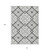 10' X 14' Gray Charcoal And Ivory Geometric Washable Indoor Outdoor Area Rug