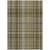 10' X 14' Green Beige and Gray Plaid Washable Non Skid Indoor Outdoor Area Rug