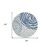 8' Ivory And Navy Blue Round Abstract Washable Indoor Outdoor Area Rug