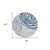 8' Ivory And Navy Blue Round Abstract Washable Indoor Outdoor Area Rug