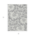 8' X 10' Gray and Ivory Floral Washable Non Skid Indoor Outdoor Area Rug