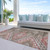 9' X 12' Brown And Terra Cotta Southwestern Washable Indoor Outdoor Area Rug