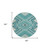 8' Teal Blue And Ivory Round Tribal Washable Indoor Outdoor Area Rug