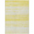 10' X 14' Yellow And Ivory Striped Washable Indoor Outdoor Area Rug
