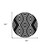 8' Black And Ivory Round Geometric Washable Indoor Outdoor Area Rug Transitional Style - Black, Ivory Color