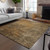10' X 14' Brown Beige And Taupe Abstract Washable Indoor Outdoor Area Rug