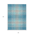10' X 14' Teal Blue Gray And Brown Plaid Washable Indoor Outdoor Area Rug