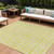 10' X 14' Yellow And Ivory Geometric Washable Indoor Outdoor Area Rug Transitional Style - Yellow, Ivory Color