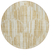 8' Gold Beige And Ivory Round Abstract Washable Indoor Outdoor Area Rug