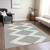 9' X 12' Ivory And Black Geometric Washable Indoor Outdoor Area Rug
