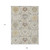 9' X 12' Beige Brown And Green Damask Washable Indoor Outdoor Area Rug