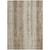 9' X 12' Brown And Ivory Striped Washable Indoor Outdoor Area Rug - 608219100438