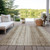 9' X 12' Brown And Ivory Striped Washable Indoor Outdoor Area Rug - 608219100438