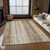 9' X 12' Brown And Ivory Striped Washable Indoor Outdoor Area Rug - 608219100438
