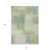 8' X 10' Artichoke Green And Beige Abstract Washable Indoor Outdoor Area Rug