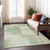 8' X 10' Artichoke Green And Beige Abstract Washable Indoor Outdoor Area Rug