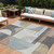 10' X 14' Rust Gray And Ivory Geometric Washable Indoor Outdoor Area Rug