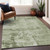 10' X 14' Olive Green And Ivory Abstract Washable Indoor Outdoor Area Rug - 608219096564