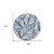 8' Navy Blue And Beige Round Floral Washable Indoor Outdoor Area Rug