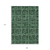 9' X 12' Fern Green And Charcoal Medallion Washable Indoor Outdoor Area Rug