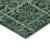 9' X 12' Fern Green And Charcoal Medallion Washable Indoor Outdoor Area Rug