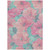 10' X 14' Pink And Mauve Floral Washable Indoor Outdoor Area Rug