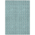 8' X 10' Teal Blue And Silver Geometric Washable Indoor Outdoor Area Rug