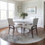 8' Brown Ivory And Gray Round Abstract Washable Indoor Outdoor Area Rug