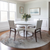 8' Brown Ivory And Gray Round Abstract Washable Indoor Outdoor Area Rug